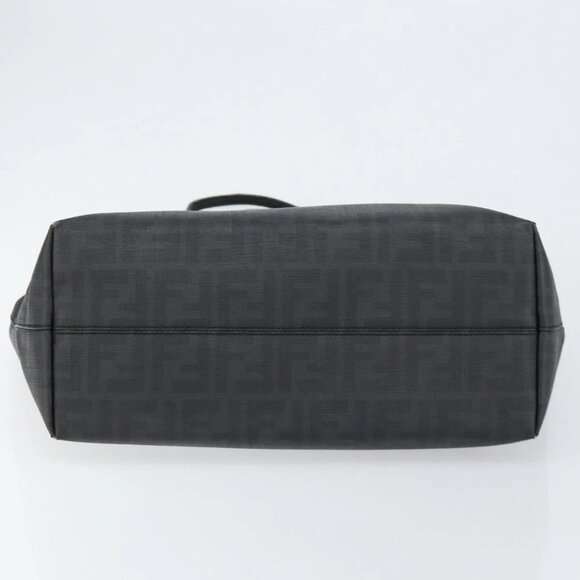 FENDI Zucca Canvas Tote Bag PVC Black Gold Auth 147011 - Picture 7 of 16